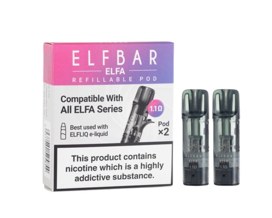 ELFBAR ELFA REFILLABLE EMPTY PODS (2 PACK) VAPING - XMANIA Ireland 2