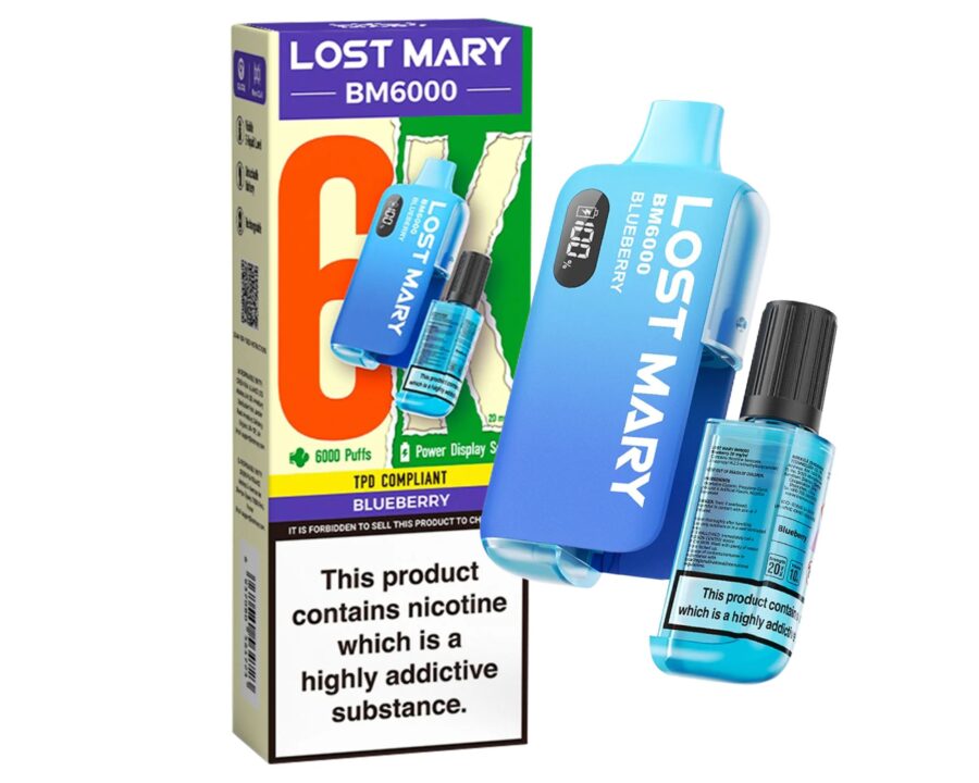 Lost Mary BM6000 – Blueberry (Disposable Pod Kit) 20MG DISPOSABLE VAPE BARS - XMANIA Ireland 2