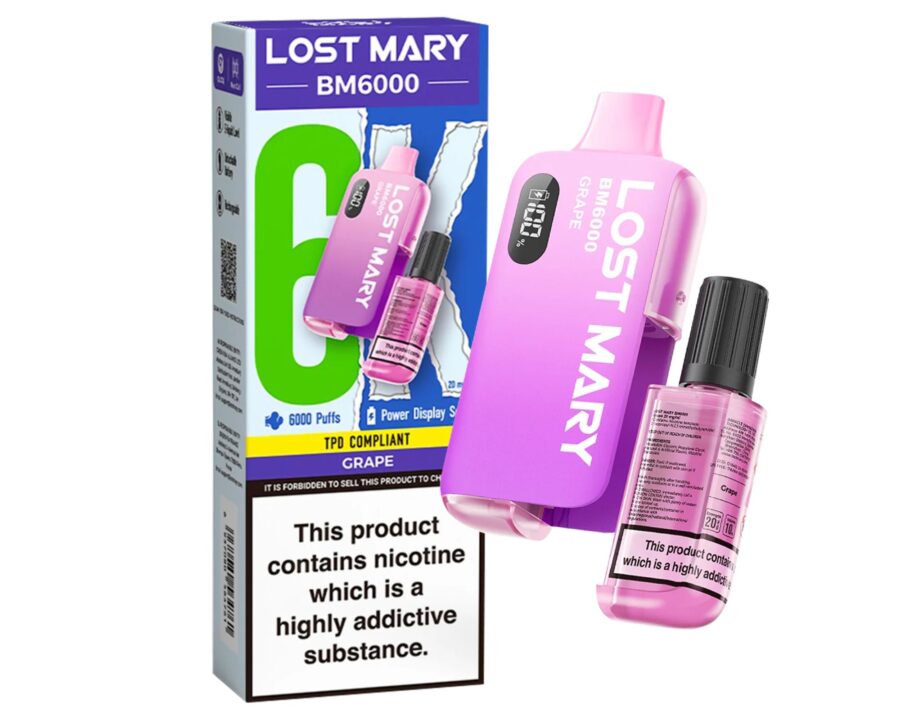 Lost Mary BM6000 – Grape (Disposable Pod Kit) 20MG DISPOSABLE VAPE BARS - XMANIA Ireland 2