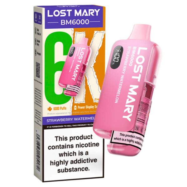 Lost Mary BM6000 – Strawberry Watermelon (Disposable Pod Kit) 20MG DISPOSABLE VAPE BARS - XMANIA Ireland