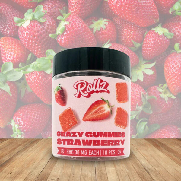 HHC ROLLZ CRAZY GUMMIES – Strawberry HHC PRODUCTS - XMANIA Ireland