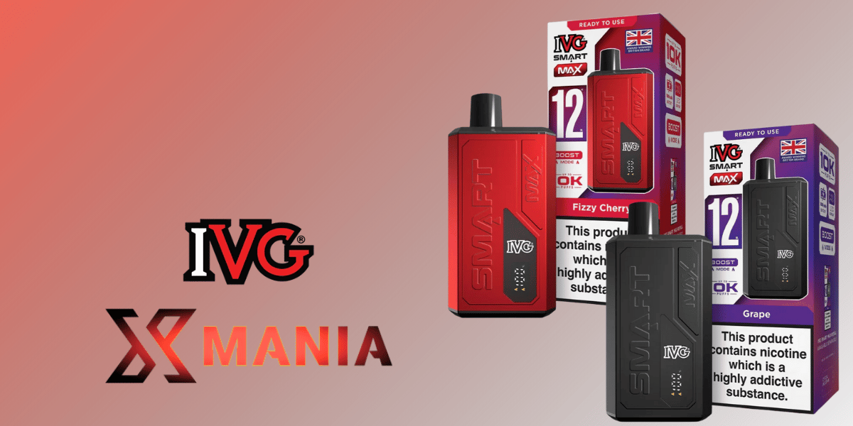 IVG SMART MAX 10K vape available in Ireland at Xmania for only €14.99 – long-lasting 10,000 puff device with multiple flavours