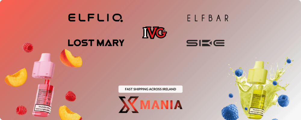Xmania vape shop in Clondalkin Dublin 22 with wide selection of vapes and snacks