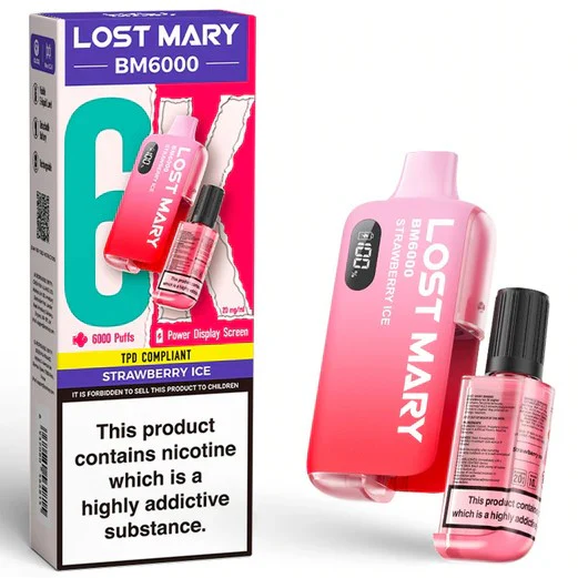 Lost Mary BM6000 - Strawberry Ice Pre-Filled Vape Kit