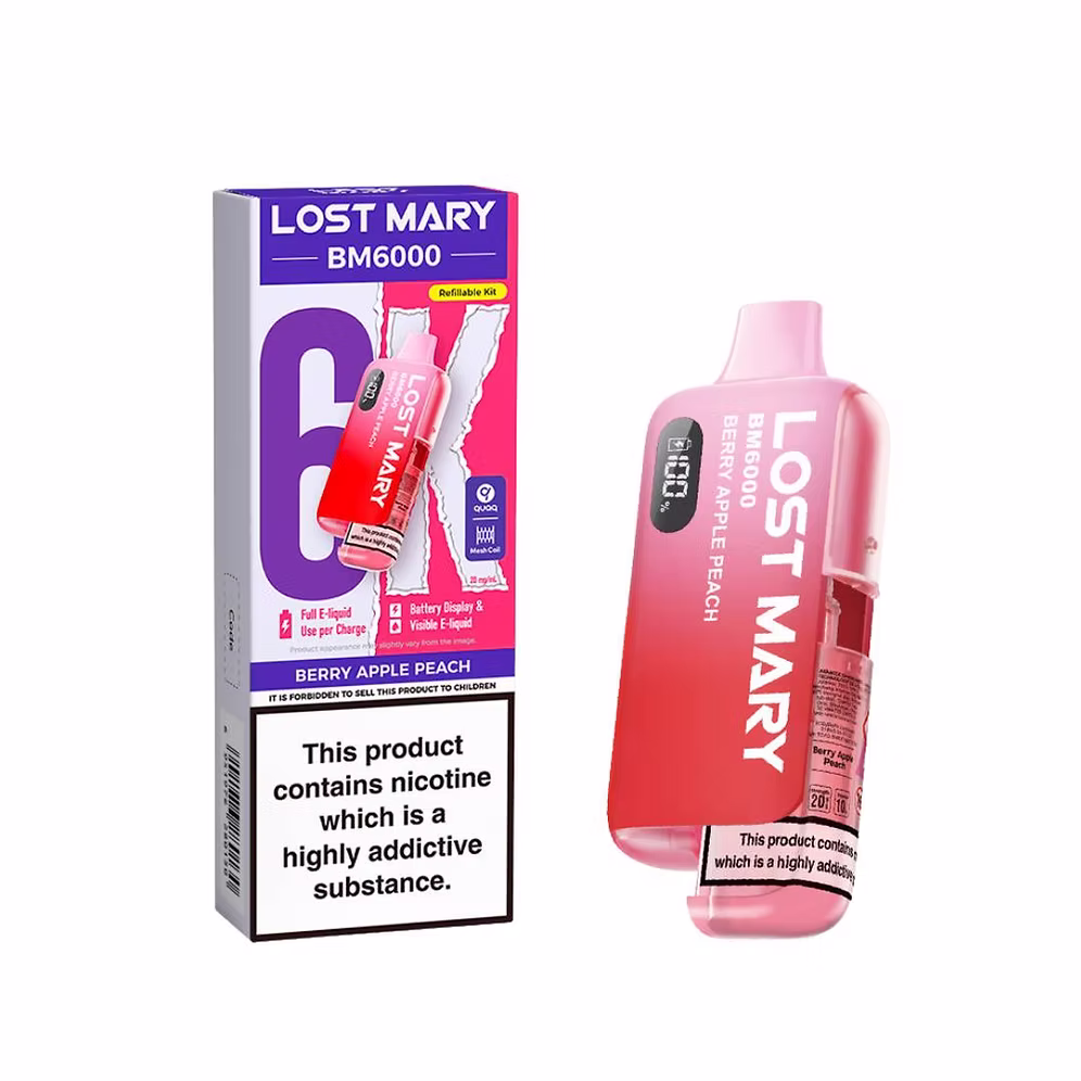 Lost Mary BM6000 - Berry Apple Peach Pre-Filled Vape Kit - Image 1 Lost Mary BM6000 - Berry Apple Peach Pre-Filled Vape Kit - Image 1