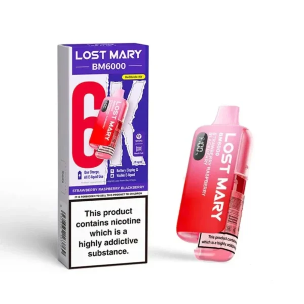 Lost Mary BM6000 - Strawberry Raspberry Blackberry Pre-Filled Vape Kit