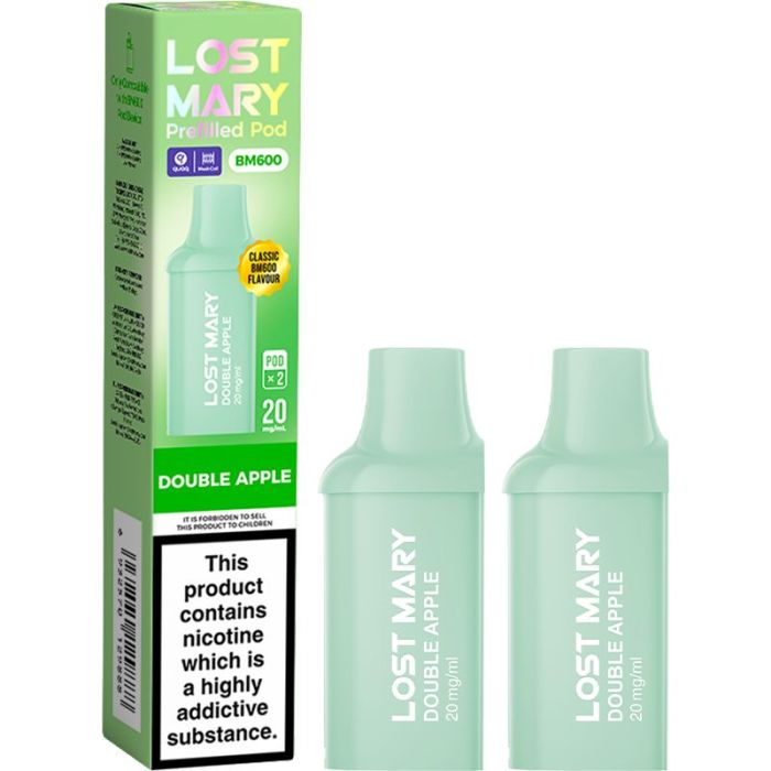 Lost Mary BM600 Prefilled Pods - 2PK- Double Apple - Image 1 Lost Mary BM600 Prefilled Pods - 2PK- Double Apple - Image 1