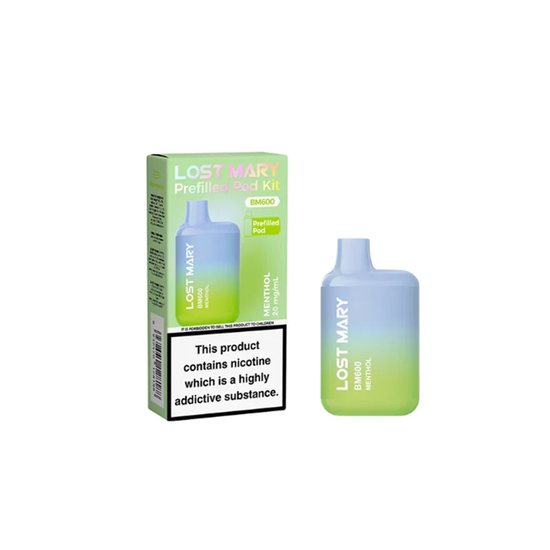 Lost Mary BM600 - Menthol Pre-filled Pod Kit 20MG - Image 1 Lost Mary BM600 - Menthol Pre-filled Pod Kit 20MG - Image 1